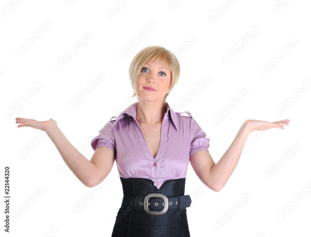 Girl raised her hands Girl raised her hands