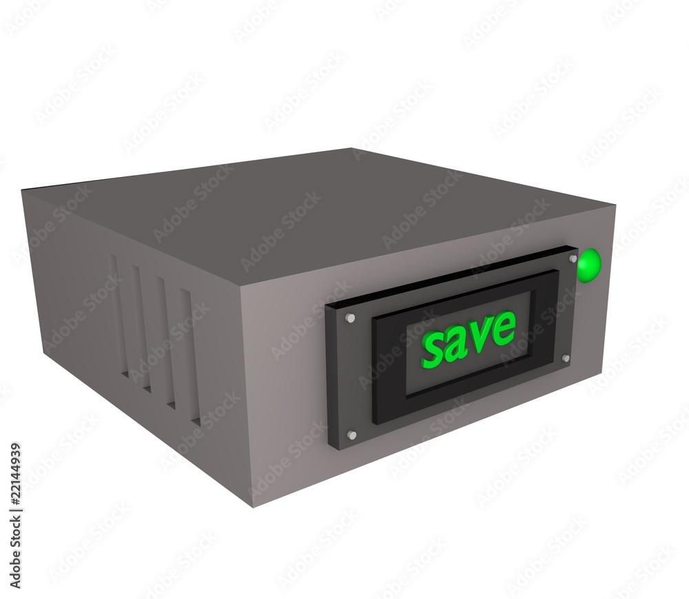 Obraz premium Data Safe Festplatte 3d