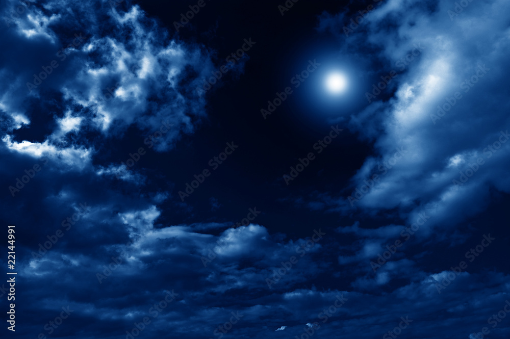 Fototapeta premium abstract nightly clouds landscape