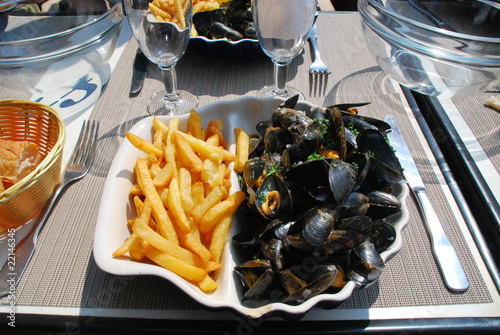 Moules frites à la palmyre