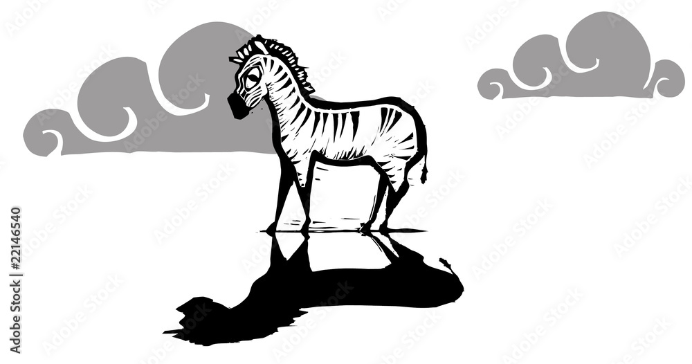 Fototapeta premium Lone Zebra