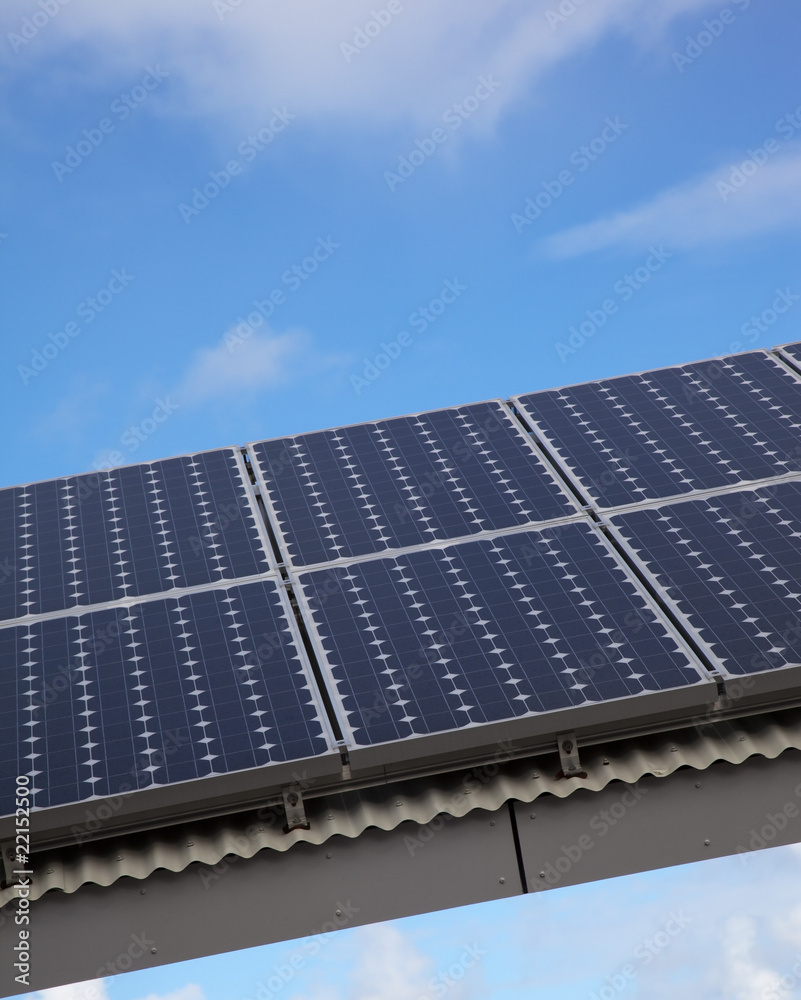 Fototapeta premium Solar Panel Against Blue Sky