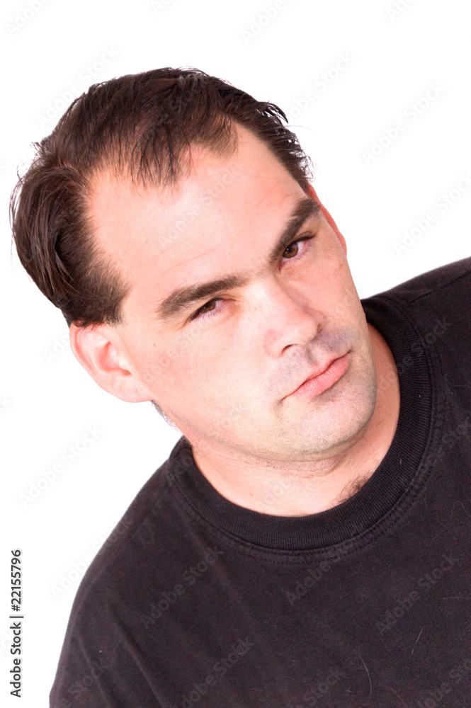 serious man squinting serious man squinting