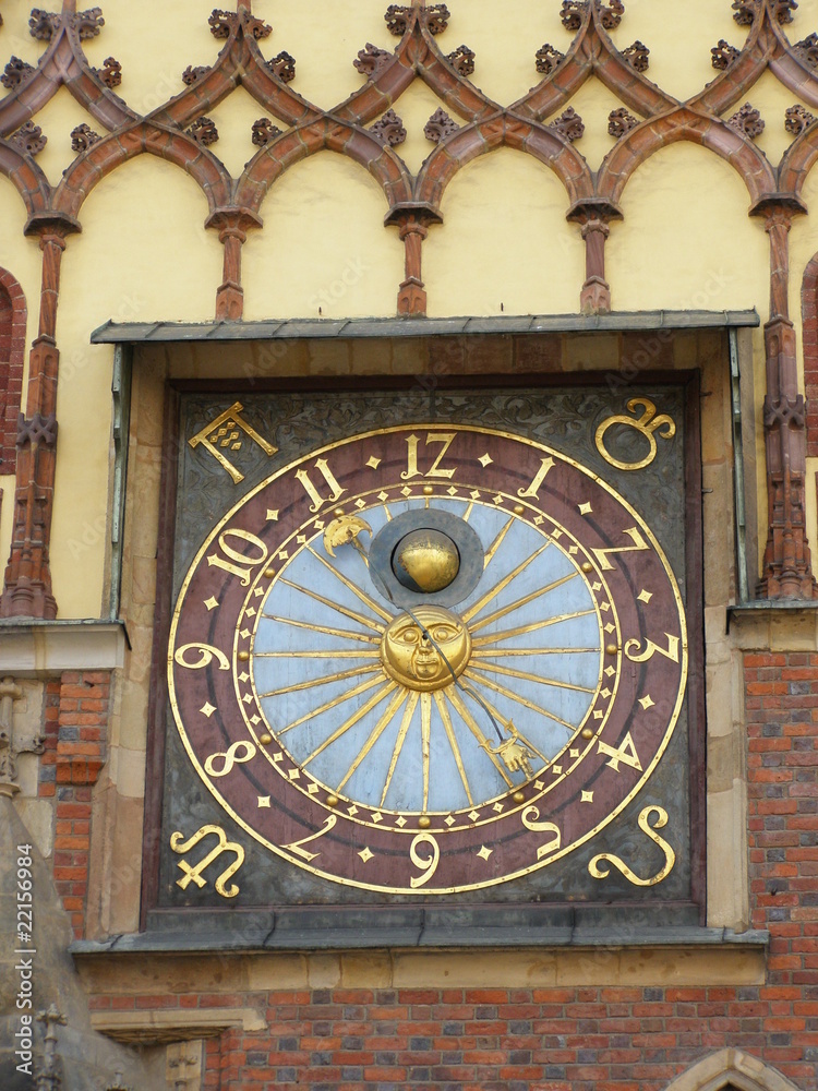 Gotycki zegar ratuszowy