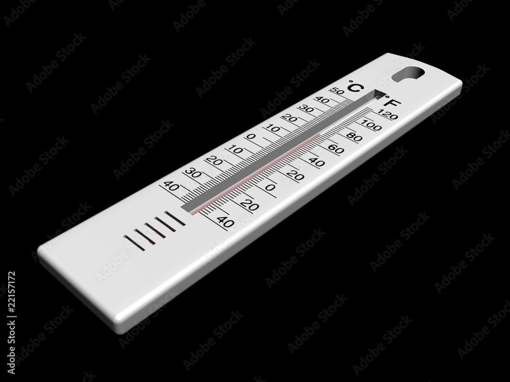 3d illustration of thermometer on black background. 3d illustration of thermometer on black background.