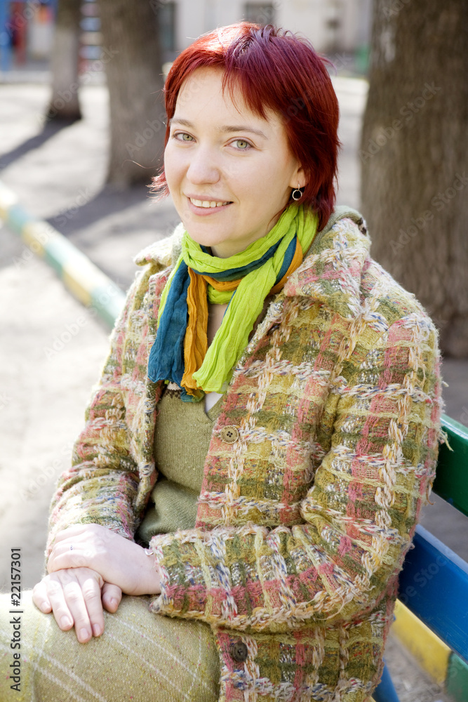 close up portrait of laughing young woman with red hair close up portrait of laughing young woman with red hair