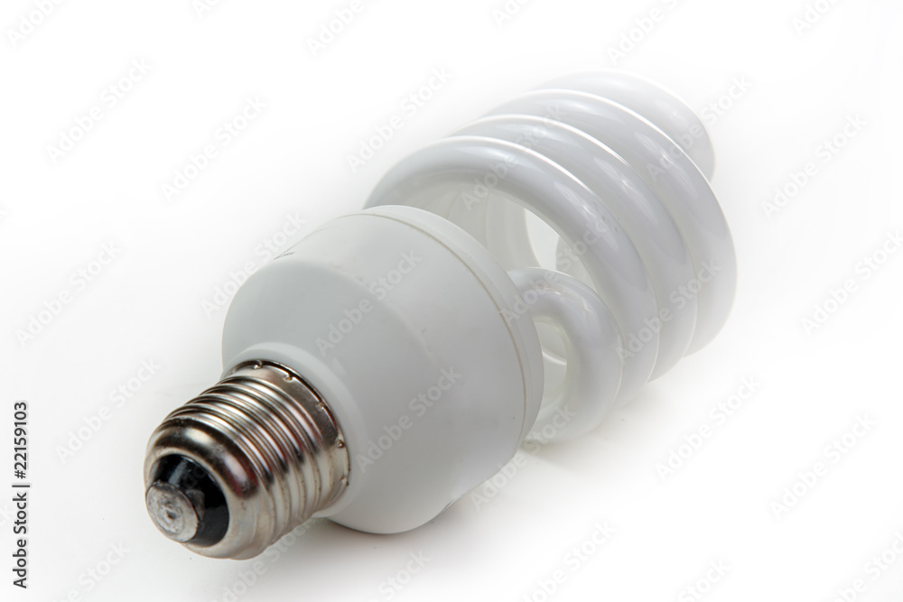 Fluorescent lamp bulb on isolated background Fluorescent lamp bulb on isolated background