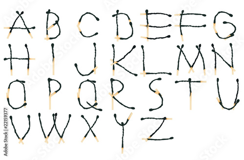 Burnt match font