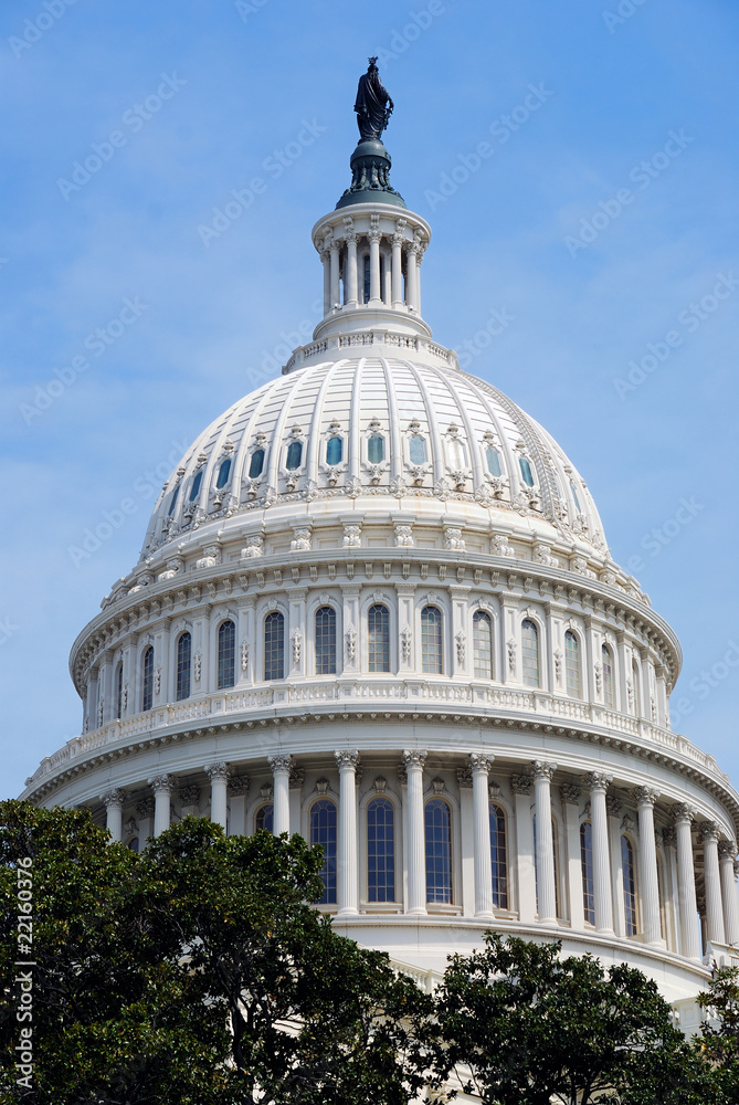 Fototapeta premium Capitol Hill Building dome closeup, Washington DC