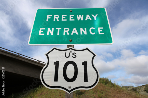 Freeway Entrance Sign US 101