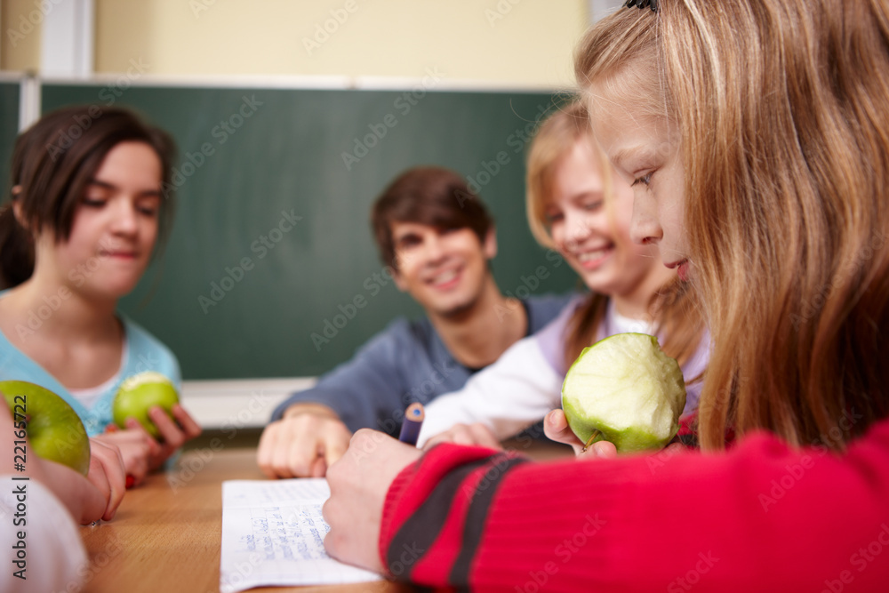 Fototapeta premium gesunder Unterricht in der Grundschule