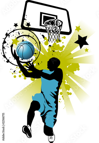 basketball in blue