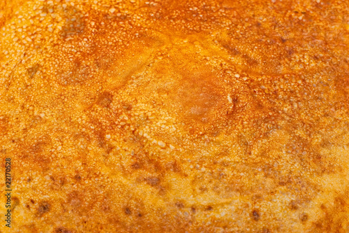 Close-up cooked pancake texture background