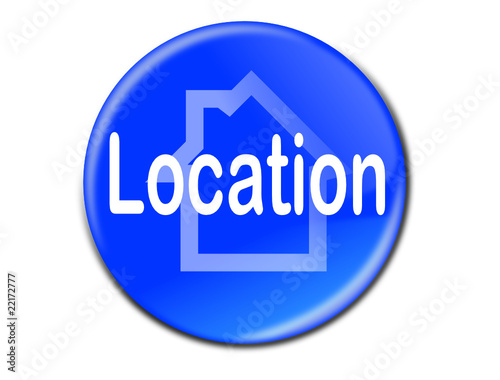 Bouton 3d web " location immobilière "