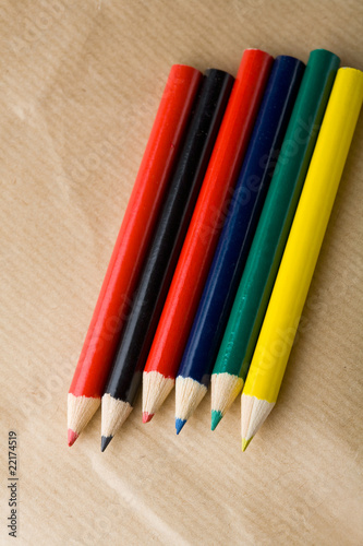 Colourful crayons