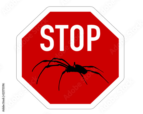 Stopschild für Spinnen