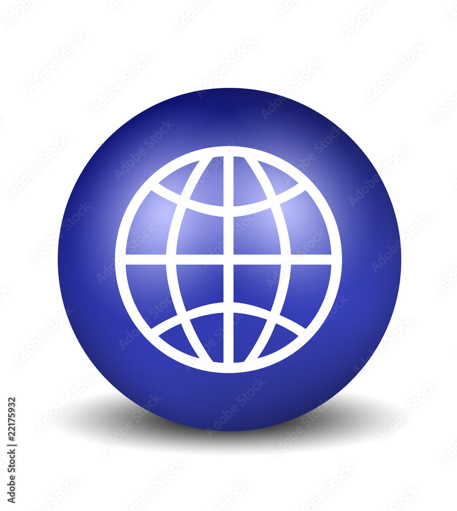 Earth Icon - blue
