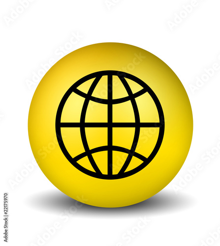 Earth Icon - yellow