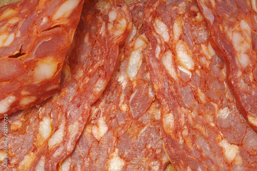 Salame piccante, spianata calabra Salame piccante, spianata calabra