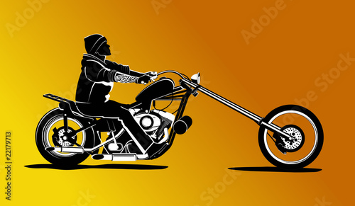 Chopper motorcycle vector with rocker