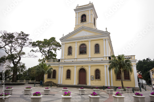 Obraz na płótnie Church on top of Colina da Penha in Macau w salonie