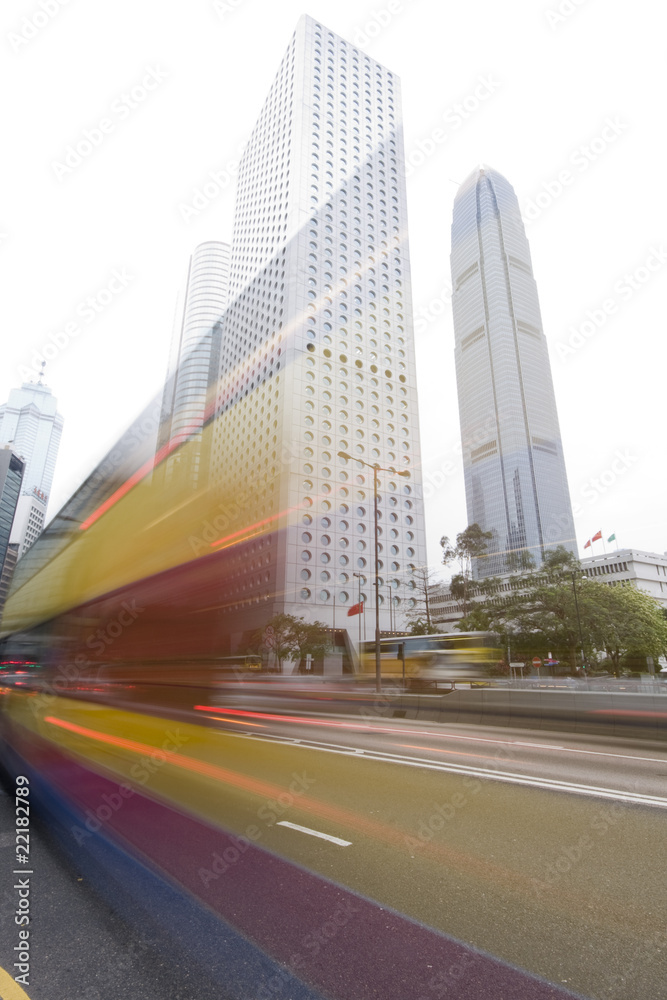 Fototapeta premium traffic through downtown in HongKong.