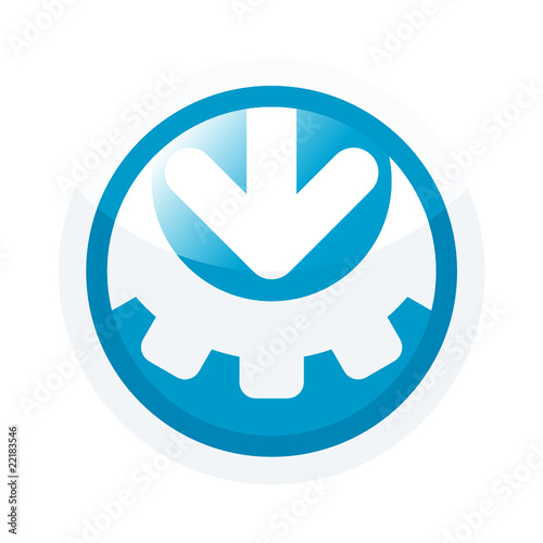 technik symbol zeichen pfeil zahnrad