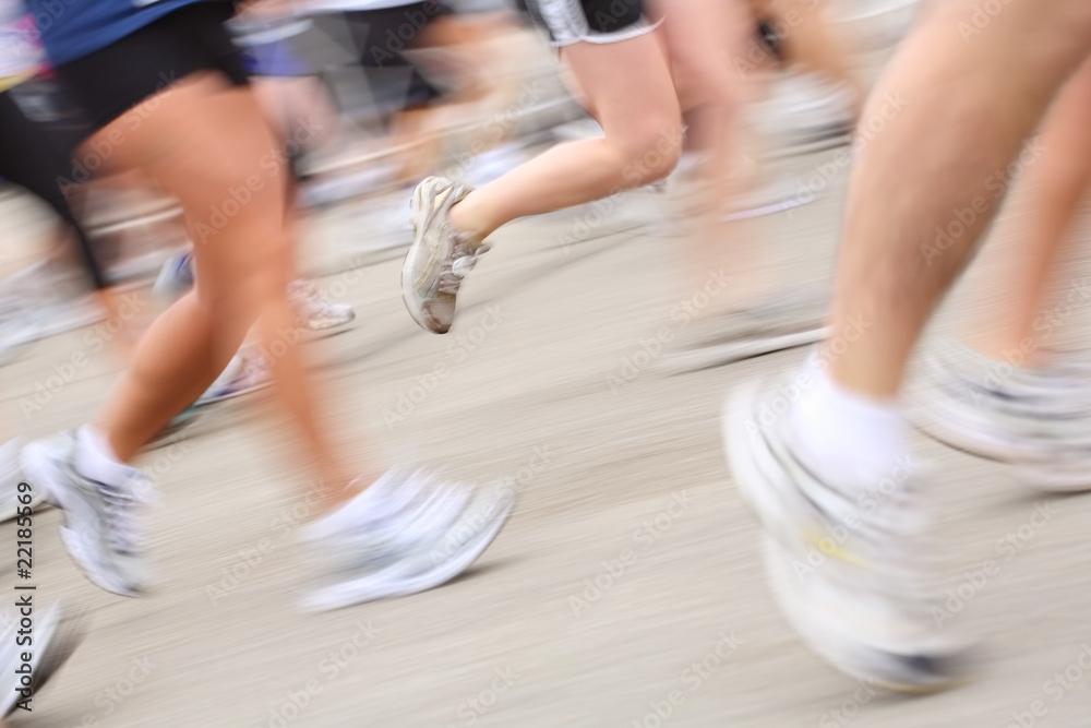 Fototapeta premium Marathon (in camera motion blur)