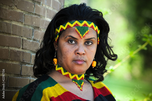 African girl with Ethiopian costume