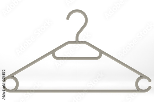 3D rendered white Coat Hanger