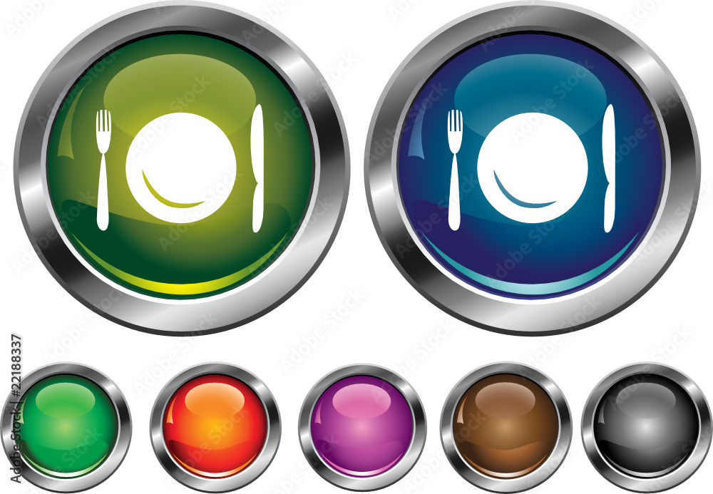 Vector collection icons with tableware sign Vector collection icons with tableware sign