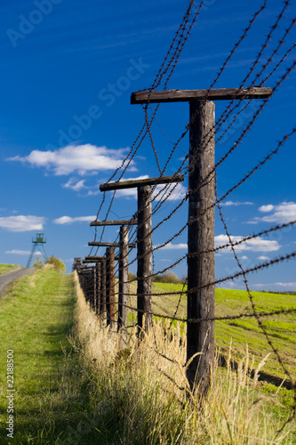 remains of iron curtain, Cizov, Czech Republic photo