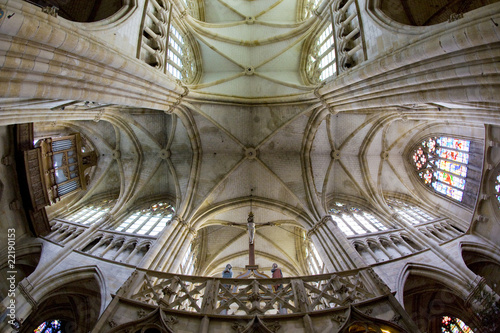 interior of basilica Notre-Dame-de-l´Eoine, L'Epine, France