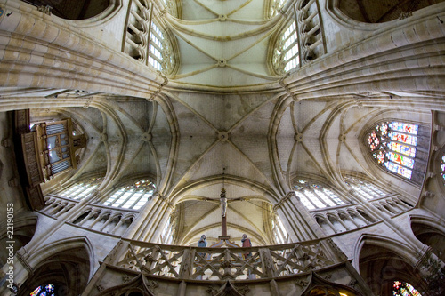 interior of basilica Notre-Dame-de-l´Eoine, L'Epine, France photo