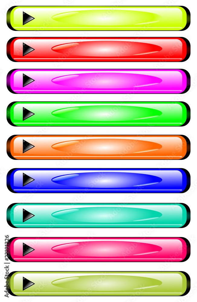long color buttons with arrows on the white background long color buttons with arrows on the white background