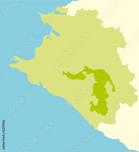 Map of Krasnodar Region without names