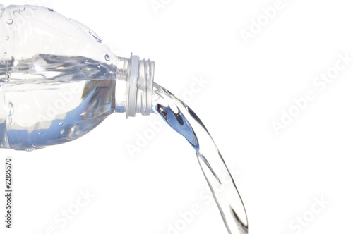 Water pouring out of Plastic Bottle