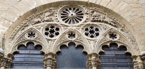 Florence - gothic window from facade of Orsanmichele photo