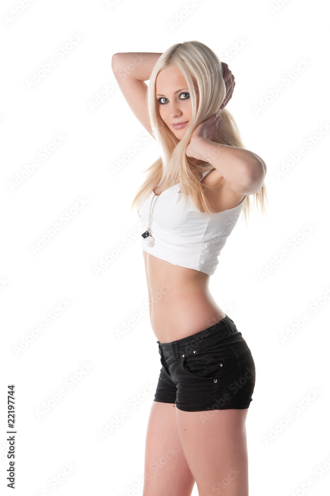 Hot young woman in shorts Hot young woman in shorts