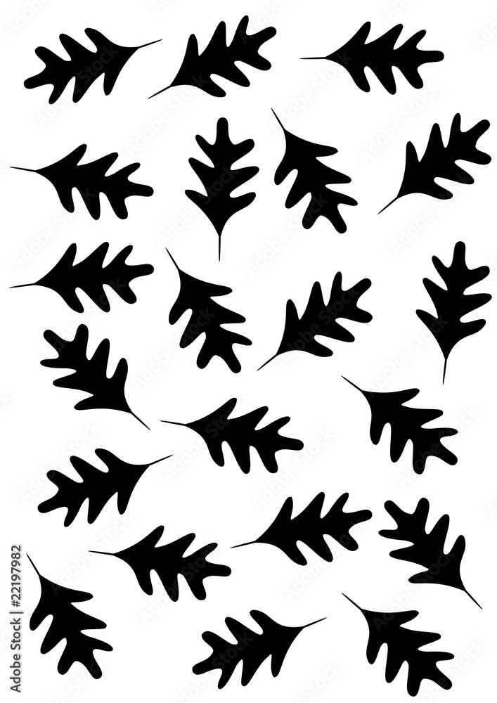 Fototapeta premium Oak leaves background