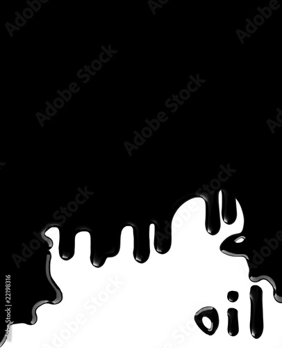 dripping oil with text