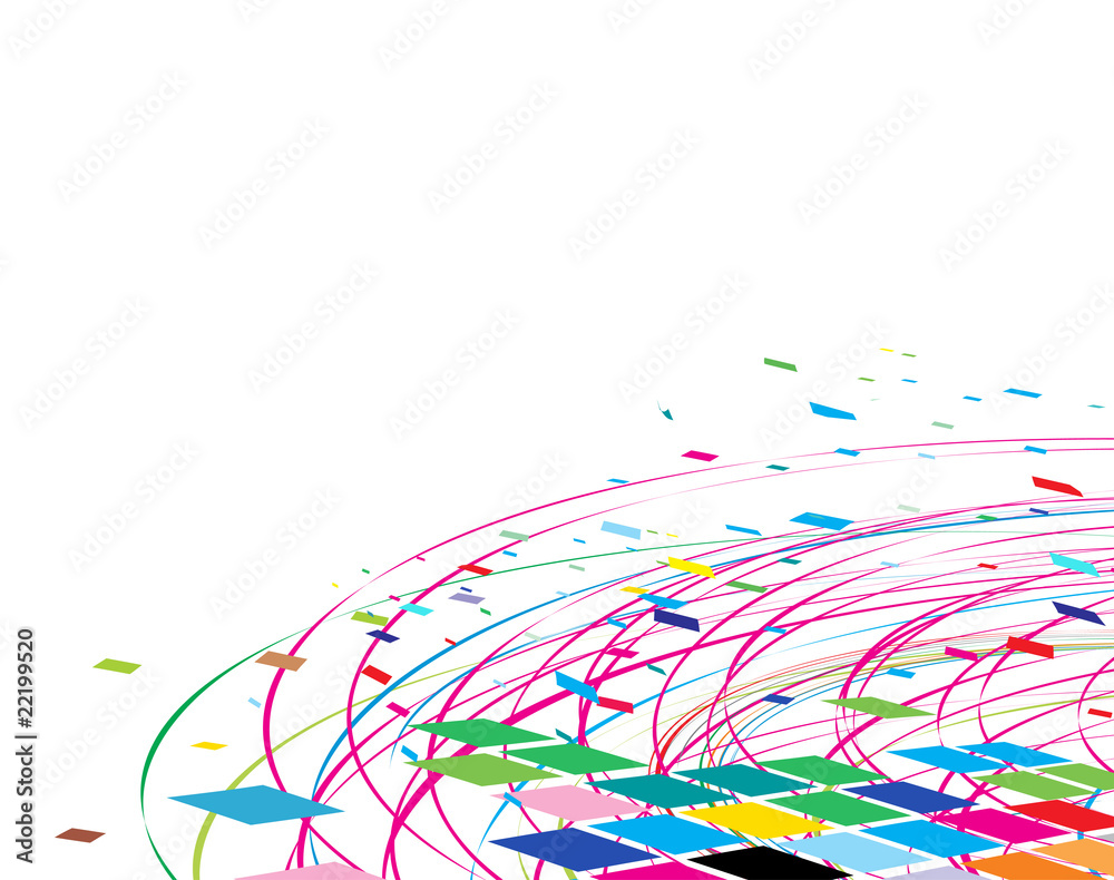 Fototapeta premium abstract rainbow wave line