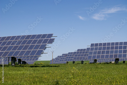 Solar panels in the field in Spain