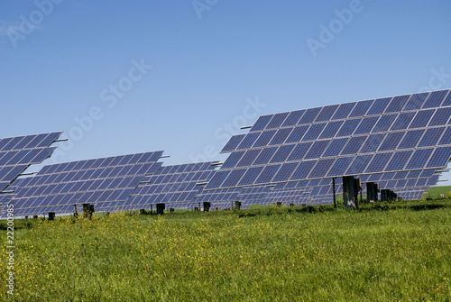 Solar panels in the field in Spain