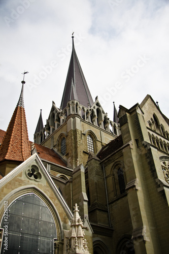 Cathedral Notre-Dame exterior, Lausanne, Switzerland