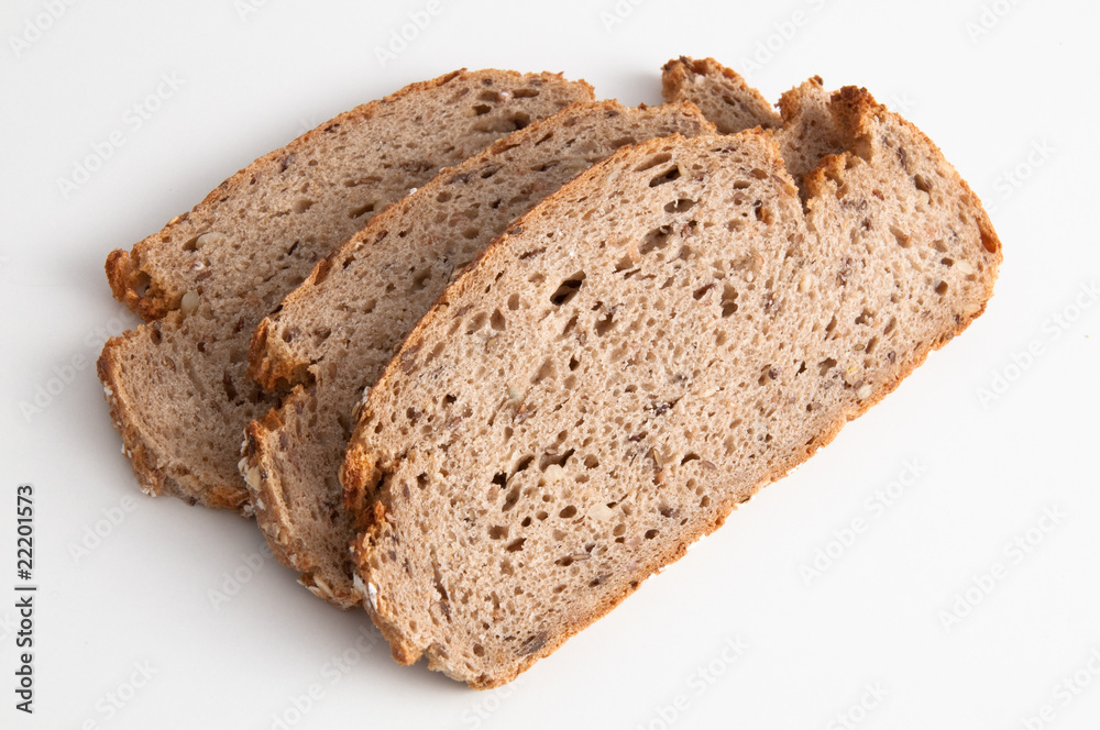 Drei Scheiben Mehrkornbrot Drei Scheiben Mehrkornbrot
