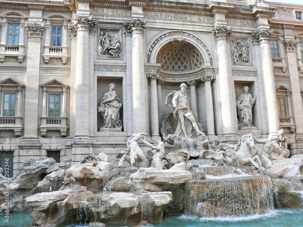 Di Trevi Fountain. Rome. Italy. Europe.