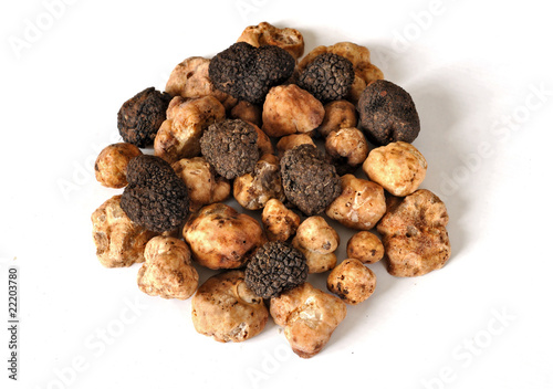black and white truffles