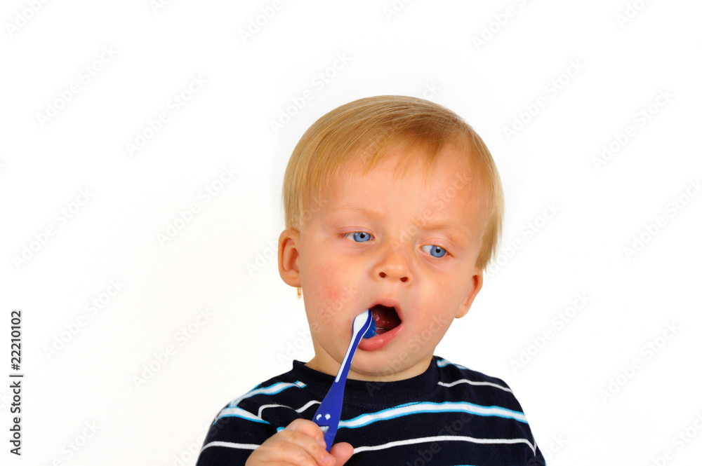 Cute little girl is brushing teeth Cute little girl is brushing teeth