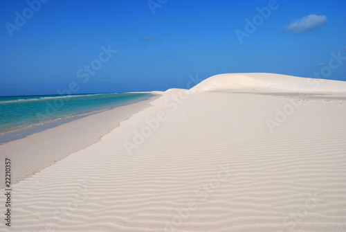 Azure water and white sand beach